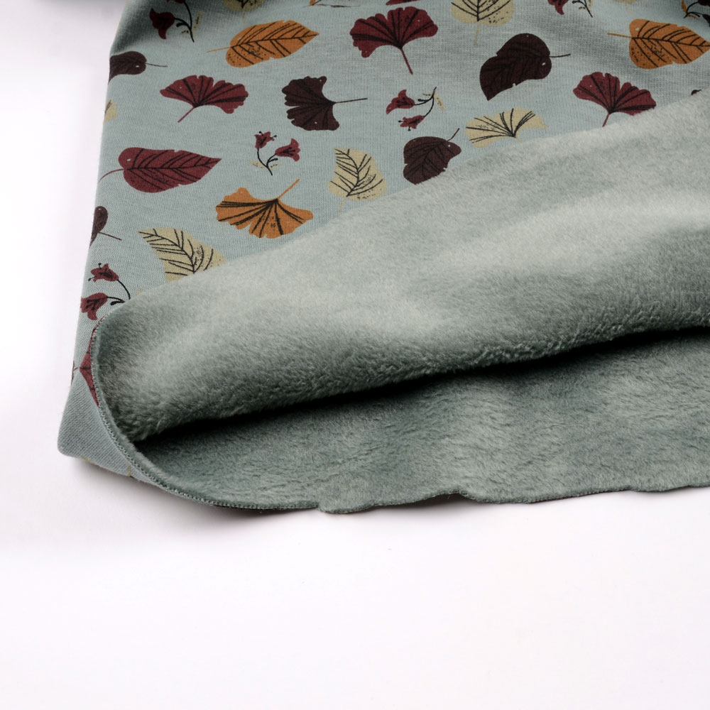 LEAVES FLEECE COLLEGE - DUSTY GREEN - 2