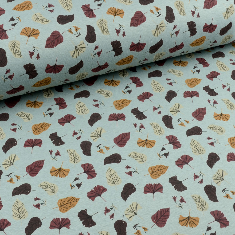 LEAVES FLEECE COLLEGE - DUSTY GREEN
