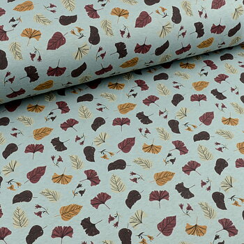 LEAVES FLEECE COLLEGE - DUSTY GREEN