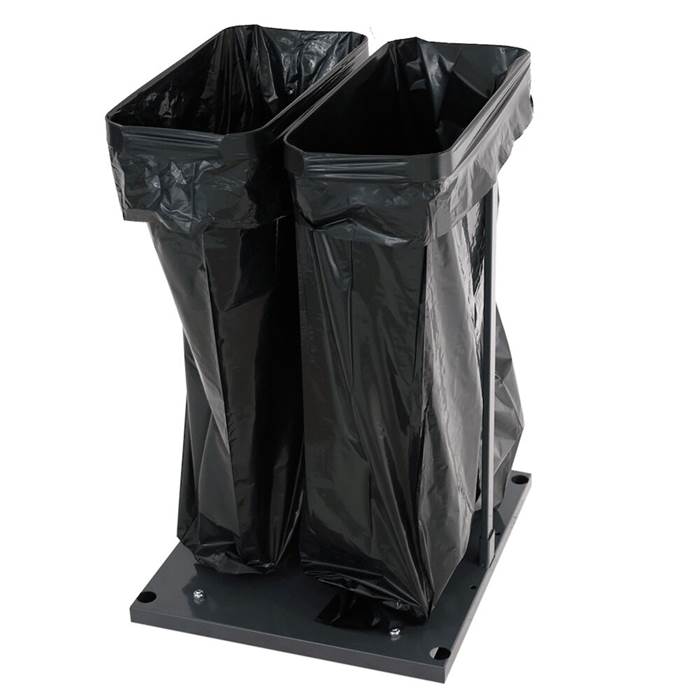Säckvagn 2x60 L Guran grå. - 2