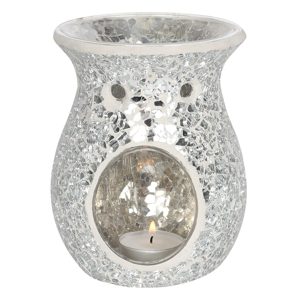 Vit  spegeleffekt/Mosaik  Aromalampa