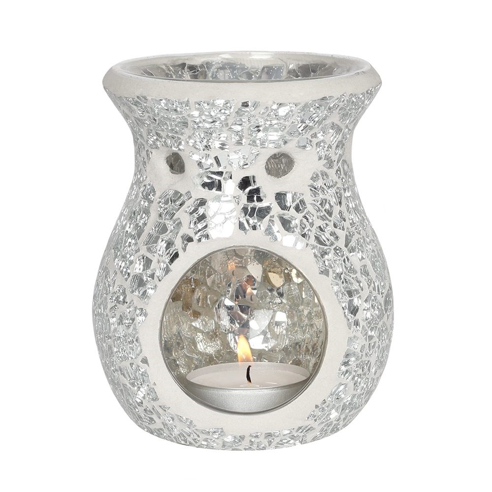 Liten Vit färgad spegeleffekt/Mosaik  Aromalampa
