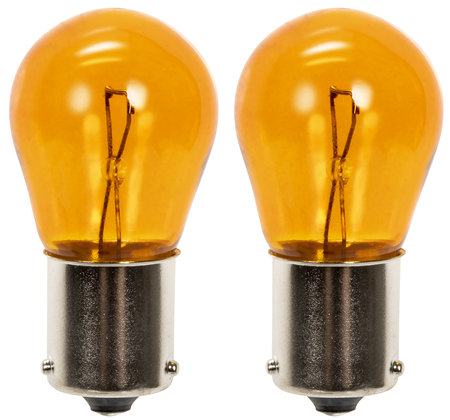 Glödlampa BAU15S PY21W 12V Gul 2ST