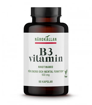 B3 Nikotinamid 100 mg 90 kapslar Närokällan