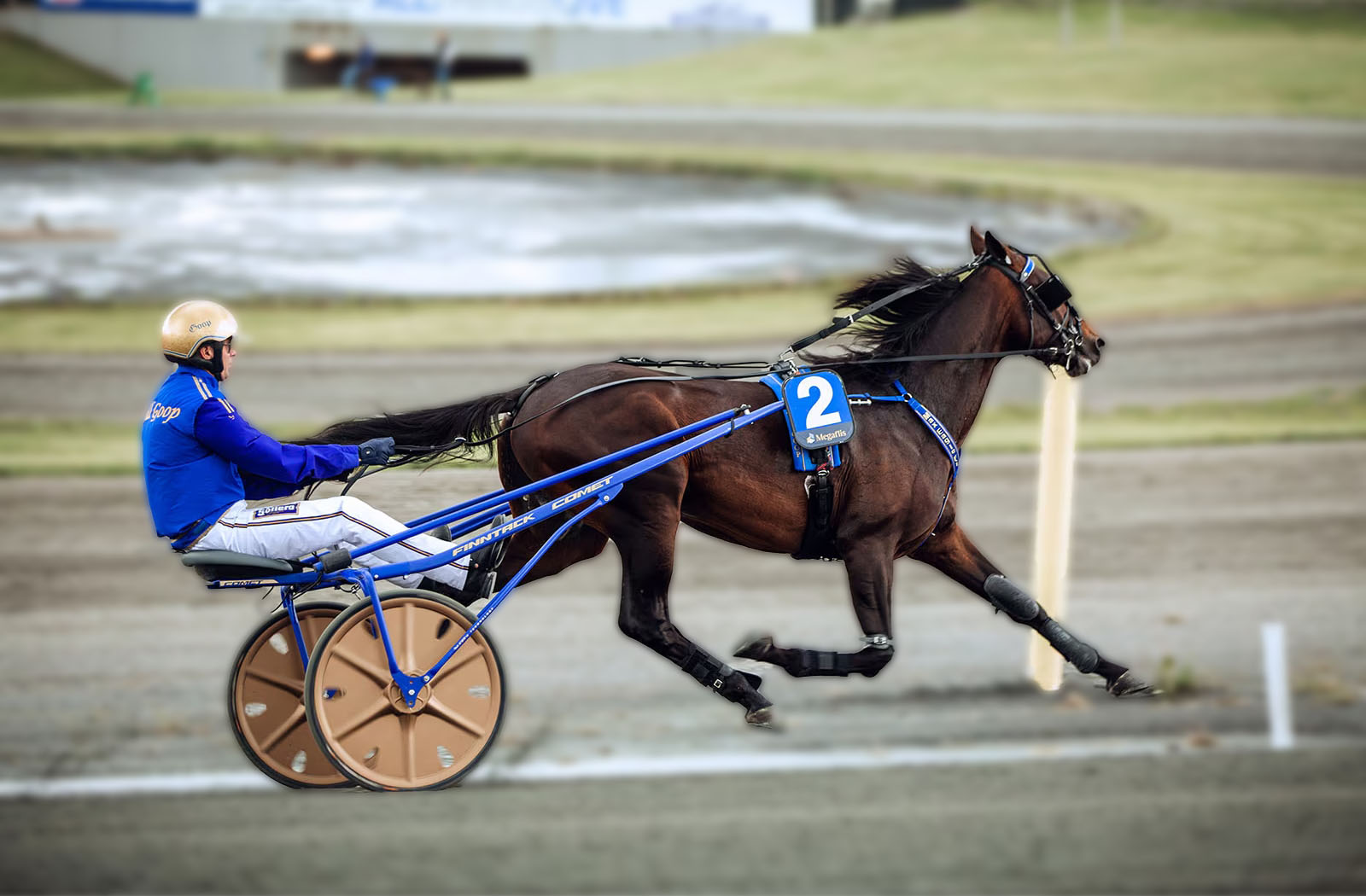Finntack Comet Sulky QH med hjul  - 2