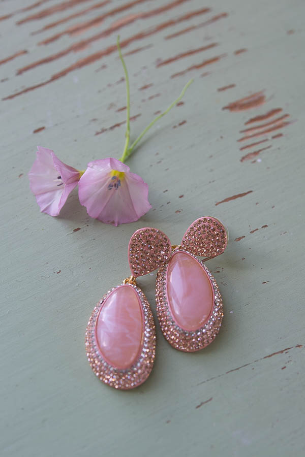 Ioaku -  Goldmine Sparkle Earring Gold / Pink Lily