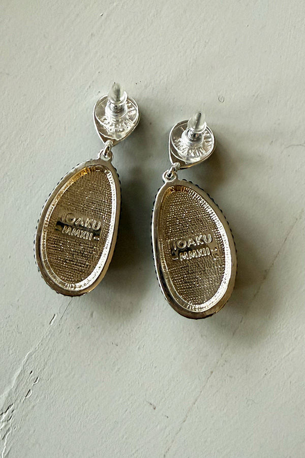 Ioaku -  Goldmine Sparkle Earrings Silver / Blue Iris - 5