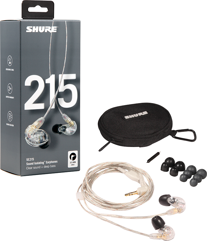 Shure SE215 PRO Earphones EAC64 - CLEAR - 5
