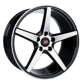Barzetta Capitano Black Polished 9x18" 5x112 et:35