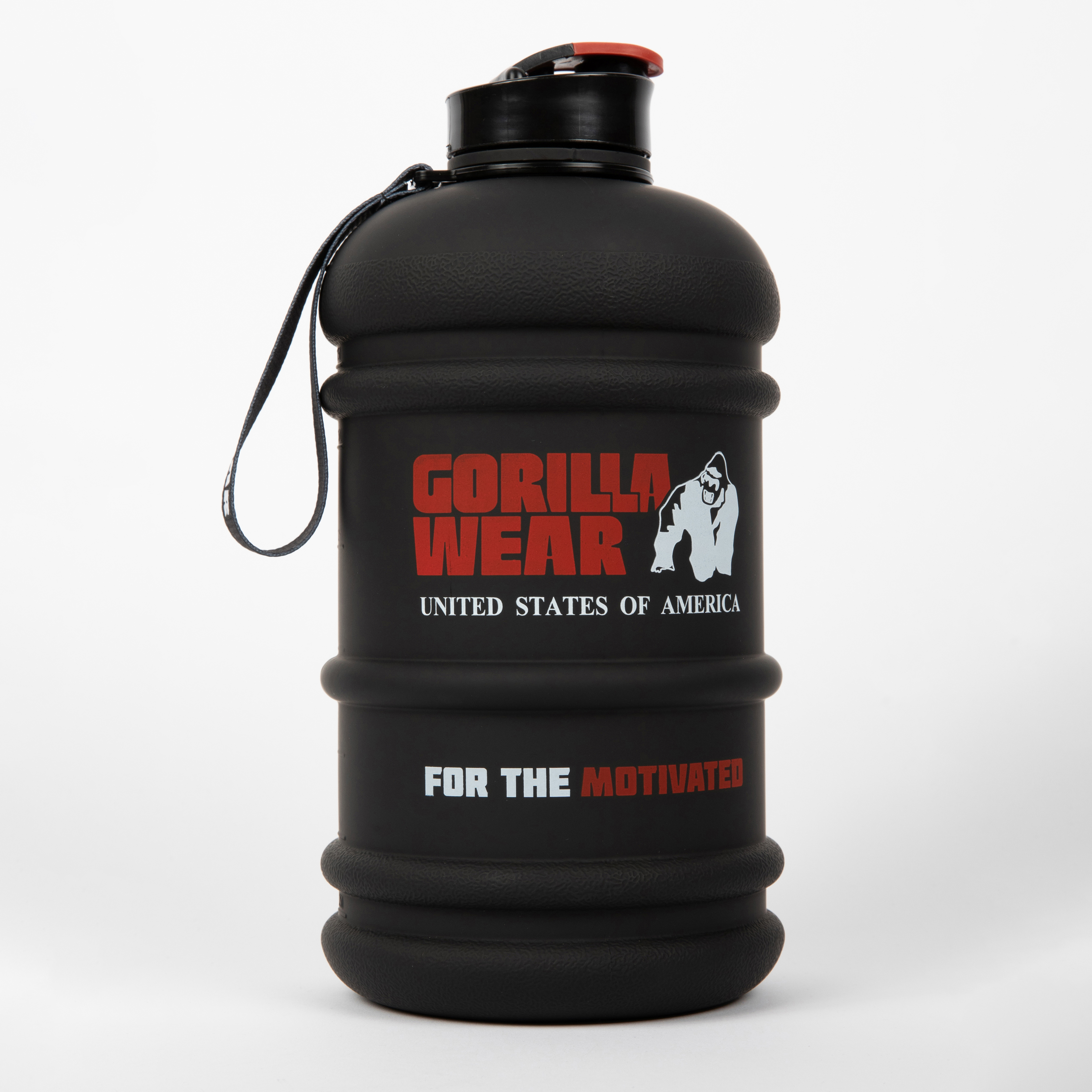 Gorilla Wear Water Jug 2,2L - Stor BPA-fri vattenflaska med flip lock och handtag, perfekt för gym och träning.