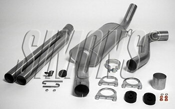 2,5" sportavgassystem 900 79-88 Turbo. Halvsats