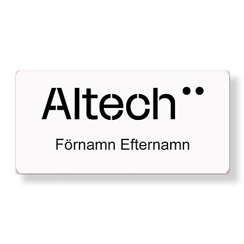Namnbricka vit Altech