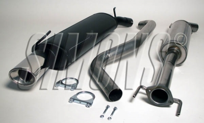 2,5"" sportavgassystem 9-5 02-10. Halvsats (utan öppning i kofångaren)