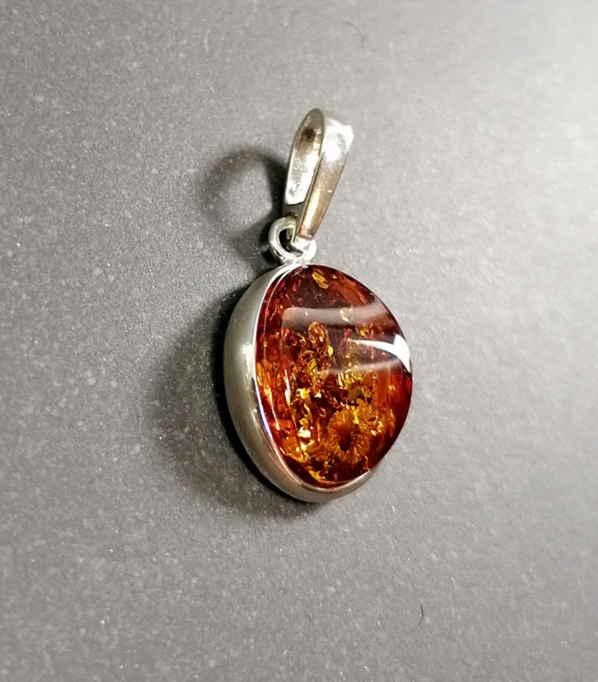 Silverhänge Oval med Bärnsten - 2