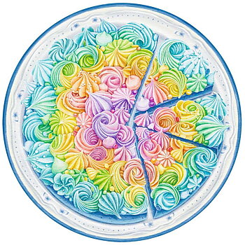 Circle of Colours-Rainbow Cake 500 Bitar Ravensburger
