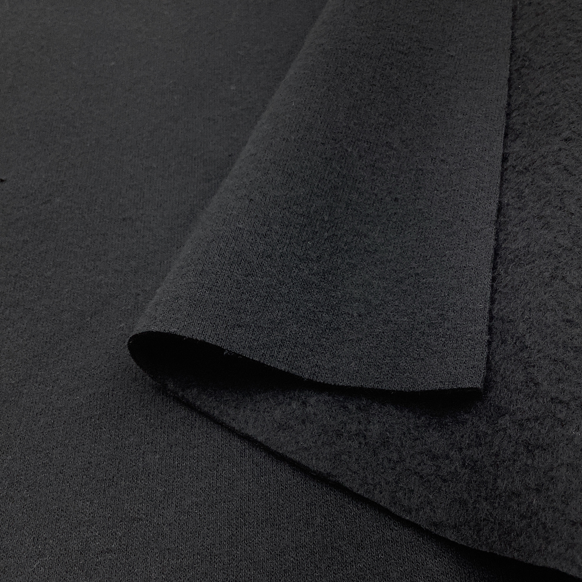 Recycled sweatshirt fabric Black