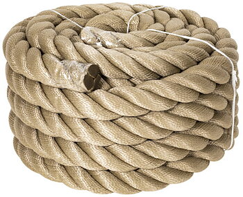 Mökki-räcke rep 36mmx10m beigh pp-multifilament