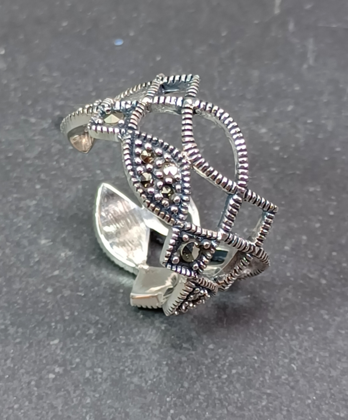 Silver Ring med Markasit