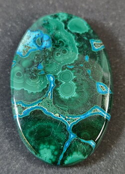  Krysokolla och Malakit Cabochon - Oval