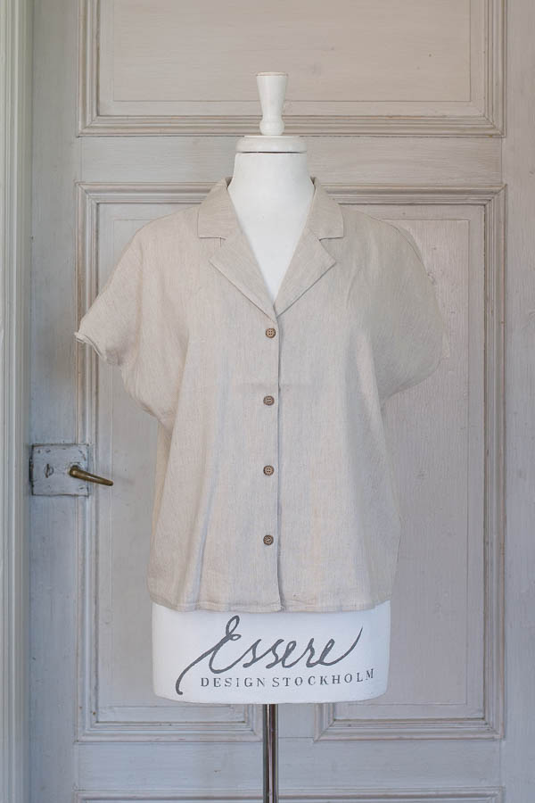 Pulz - Luca Wing Sl Shirt Sandshell Melange