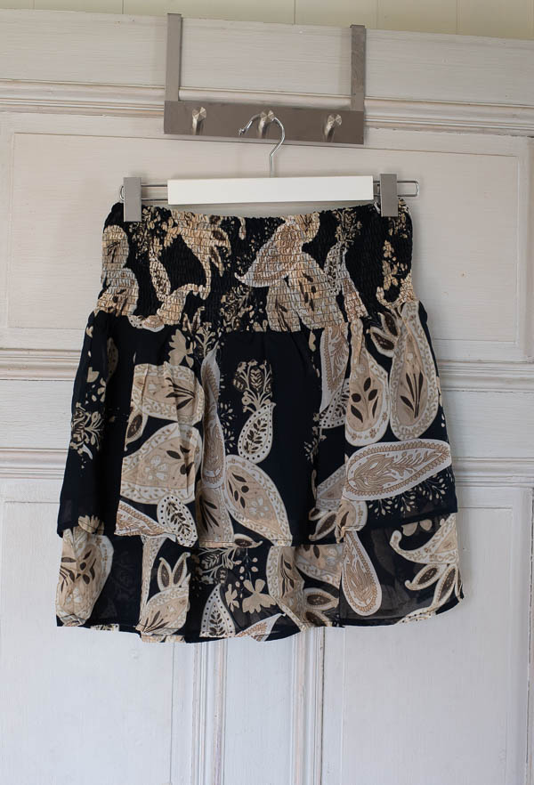 Pulz - Maya Skirt Black Printed - 2