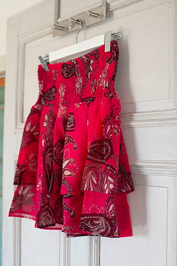 Pulz - Maya Skirt Pink Printed