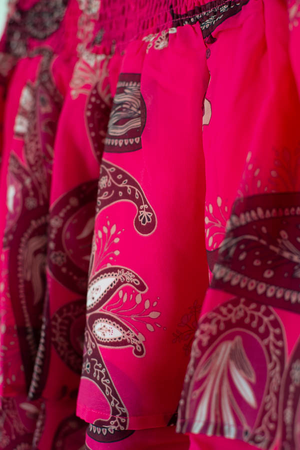 Pulz - Maya Skirt Pink Printed - 4