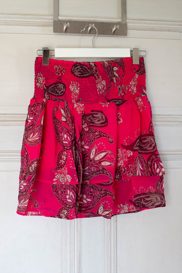 Pulz - Maya Skirt Pink Printed