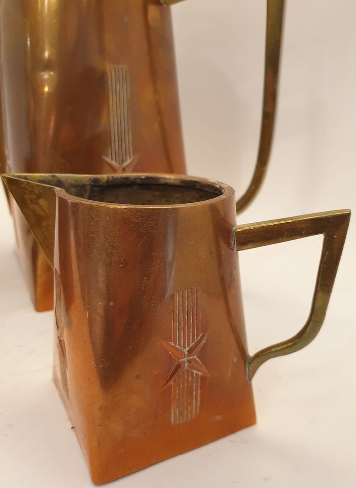 Coffee set copper art noveau - 2