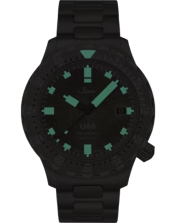 1050.034 Sinn U50 DS integrerat silikonband svart