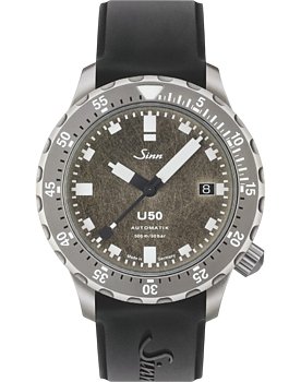 1050.034 Sinn U50 DS integrerat silikonband svart