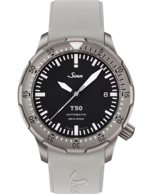 1052.010 Sinn T50 Tegimenterad integrerat silikonband grå