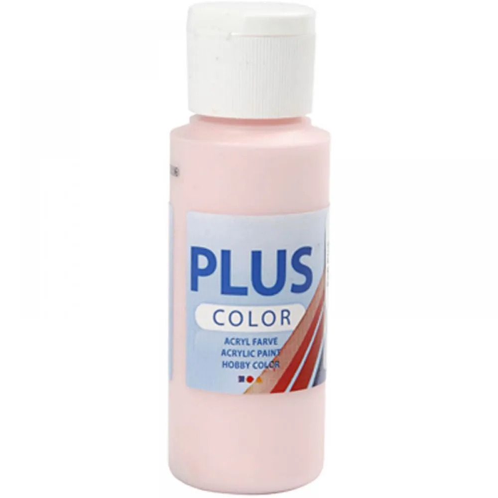  Plus Color hobbyfärg  - 1 Flaska, 60 ml -  Soft Pink