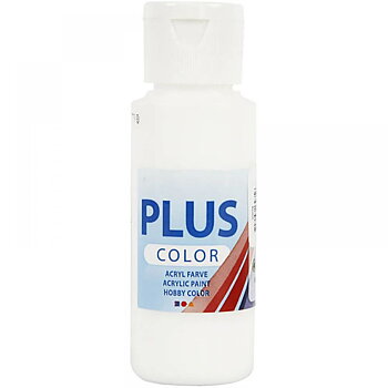  Plus Color hobbyfärg  - 1 Flaska, 60 ml -  Vit