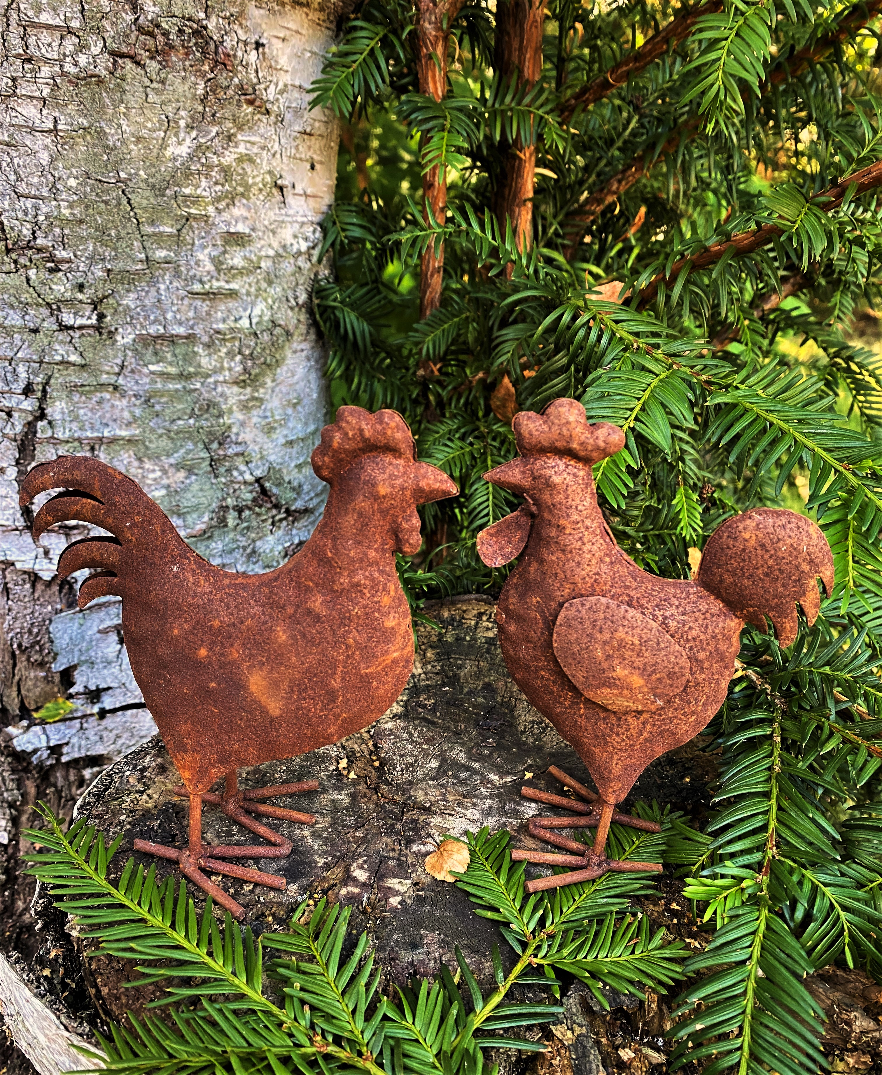 Tupp och Höna - 2-pack - Rost  - 2
