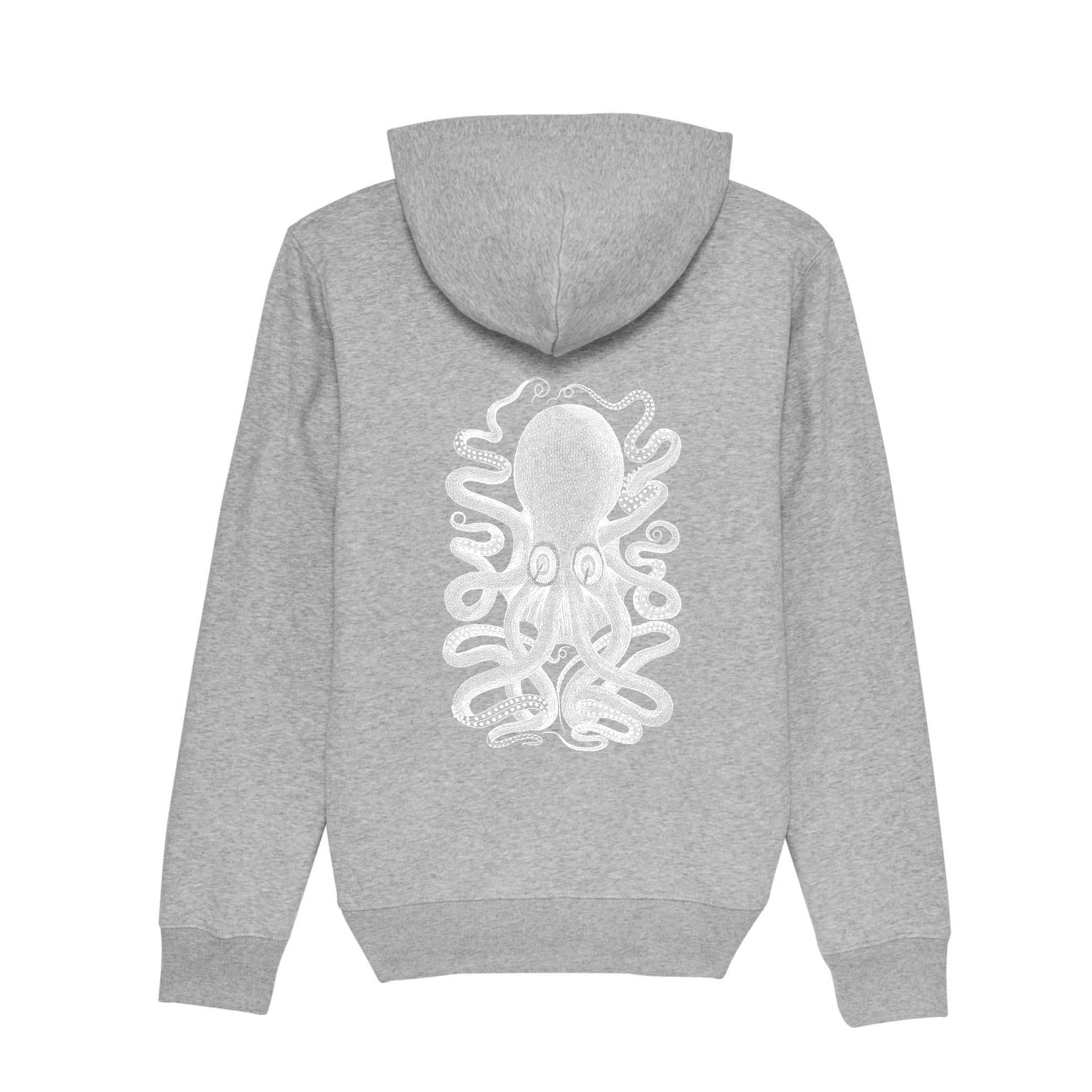 Grey Hoodie Octopus 