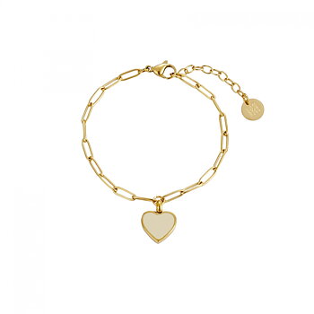 Noble Heart Armband Ivory/Gold
