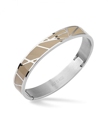 Rose Enamel Bracelet Sand/Steel