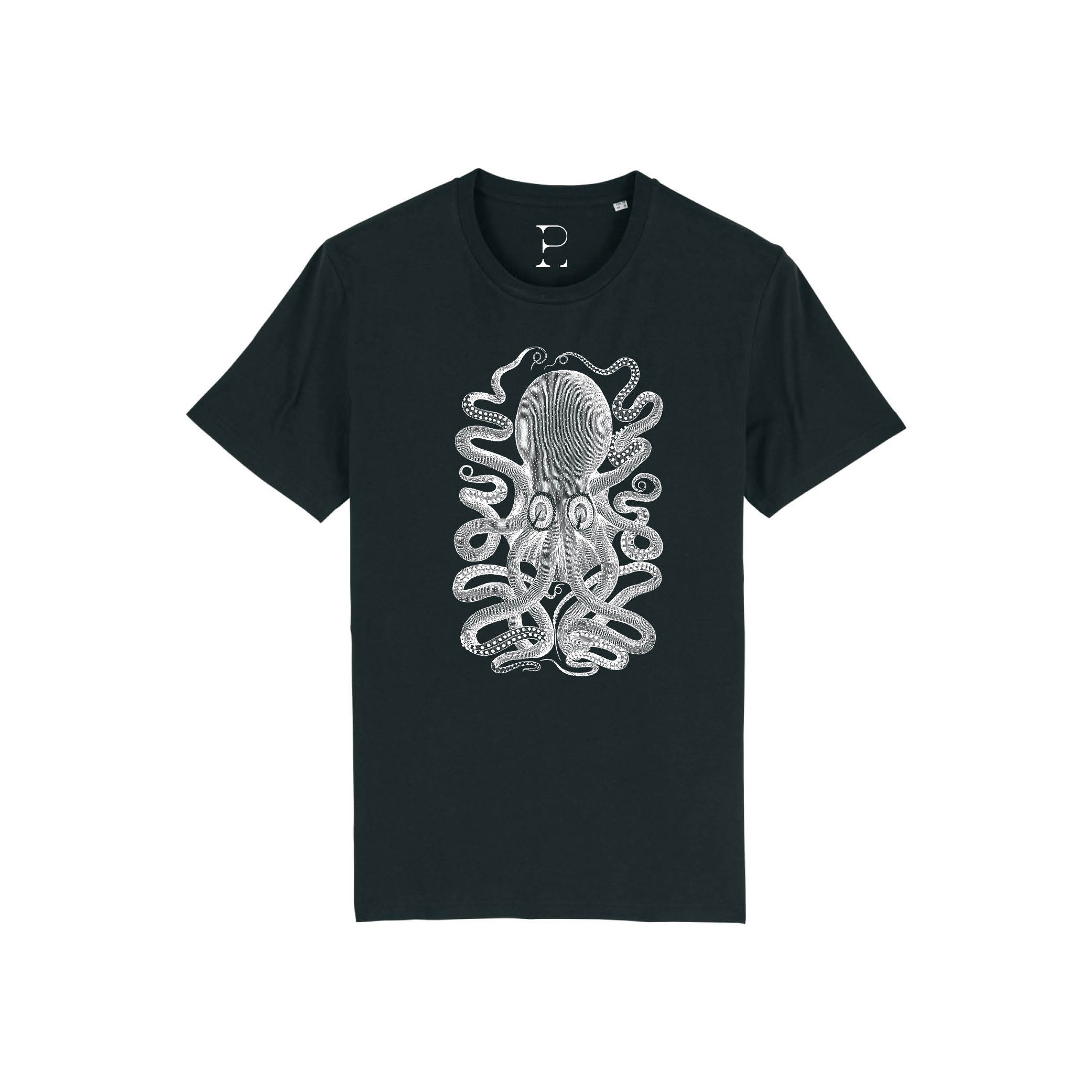 Black T-shirt Octopus