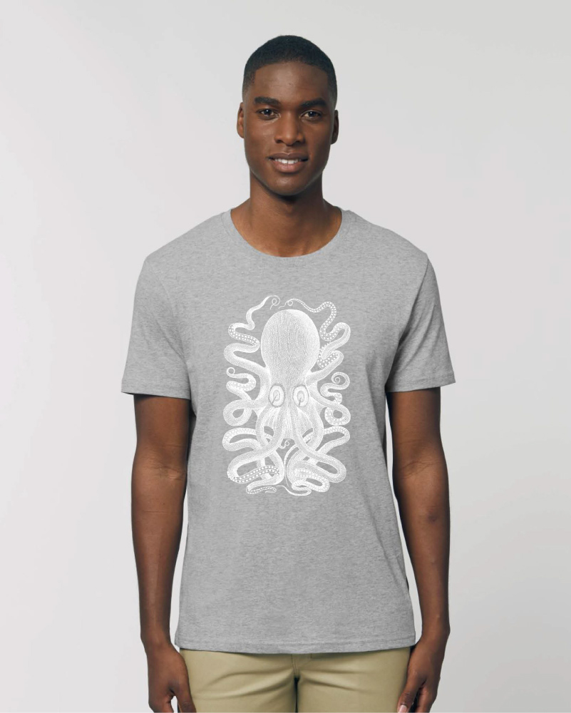 Grey T-shirt Octopus - 2