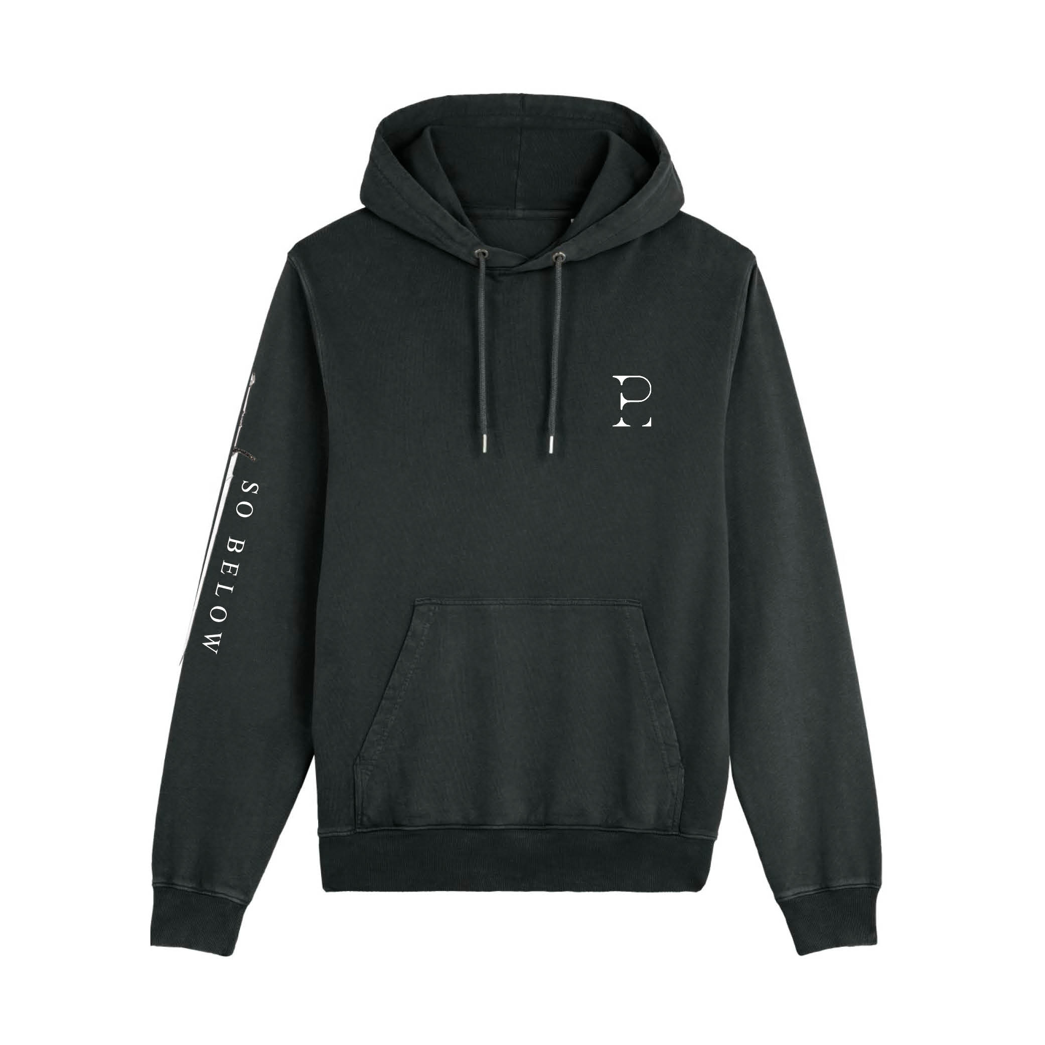 Black Vintage Hoodie Sword