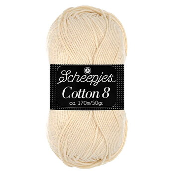 Scheepjes Cotton 8 - 501 (502 passar perfekt till bananskivan)