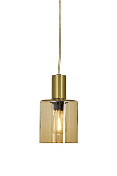 CYLINDER fönsterlampa, matt mässing/amber - Aneta Lighting