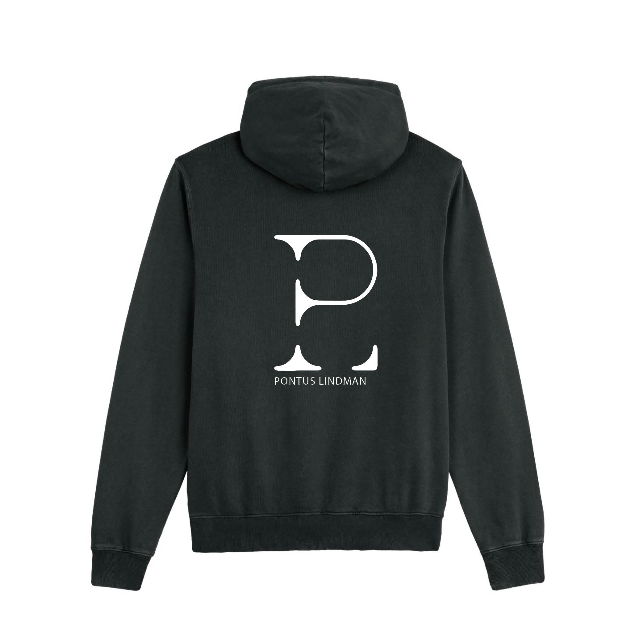 Black Vintage Hoodie Logo