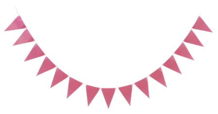 TRIANGLE FLAG BANNER PINK 3.6 M