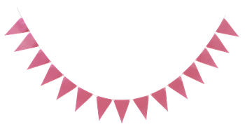 TRIANGLE FLAG BANNER PINK 3.6 M