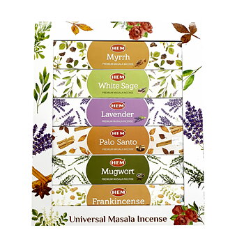 Hem Masala  Gift Packet - Set av 6 olika Masala Rökelse