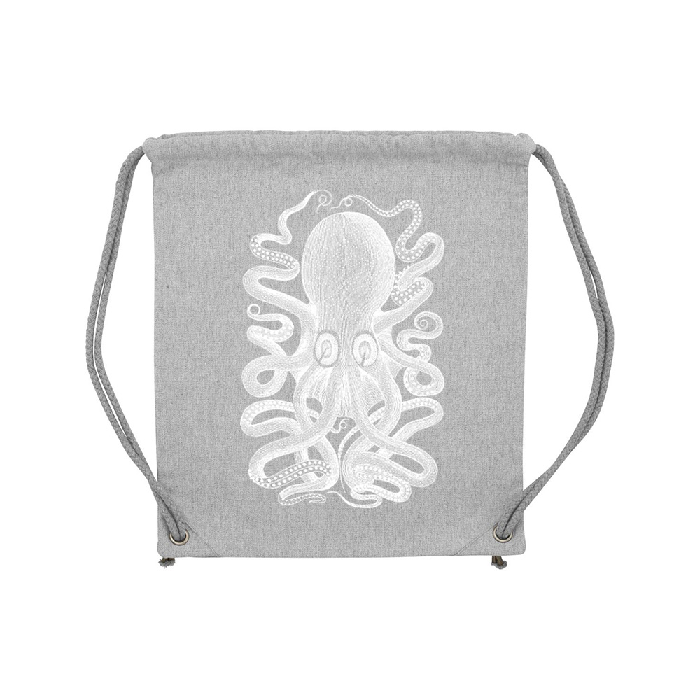 Grey Gym Bag Octopus