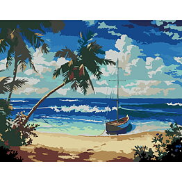 Painting by numbers - Boat on the Coast