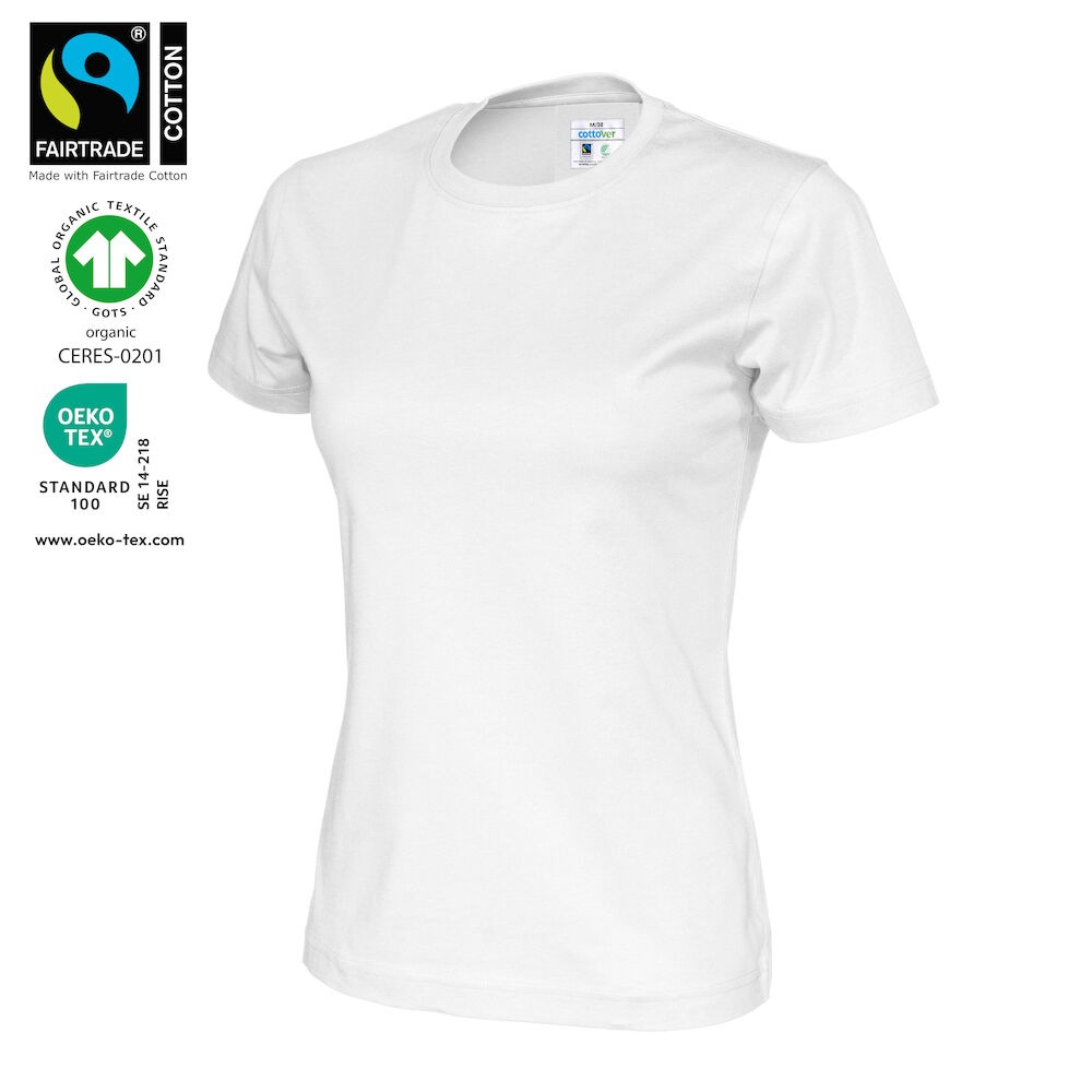 Cottover - T-shirt Lady, Fairtrade & Organic, GOTS - 29 different color